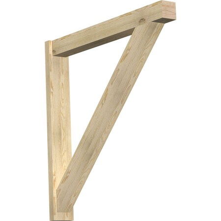 Ekena Millwork Traditional Block Rough Sawn Outlooker, Douglas Fir, 6"W x 46"D x 46"H OUT06X46X46TRA05RDF